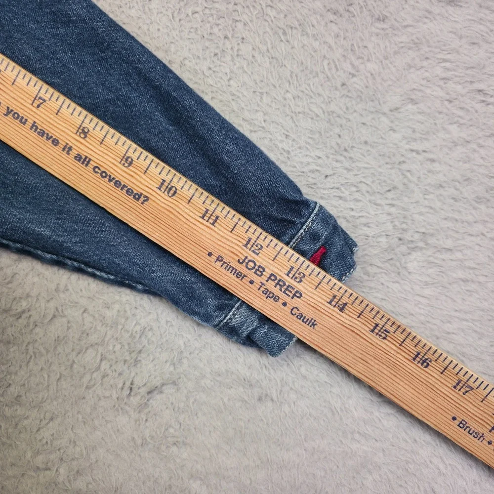 Vintage Guess Jacket Girl 6 Blue Denim‎ Dark Wash Classic Western Trucker Y2K